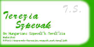 terezia szpevak business card